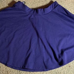 Navy blue skirt mid length
